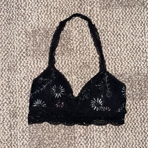 Women’s Tilly’s lace floral bralette black xs